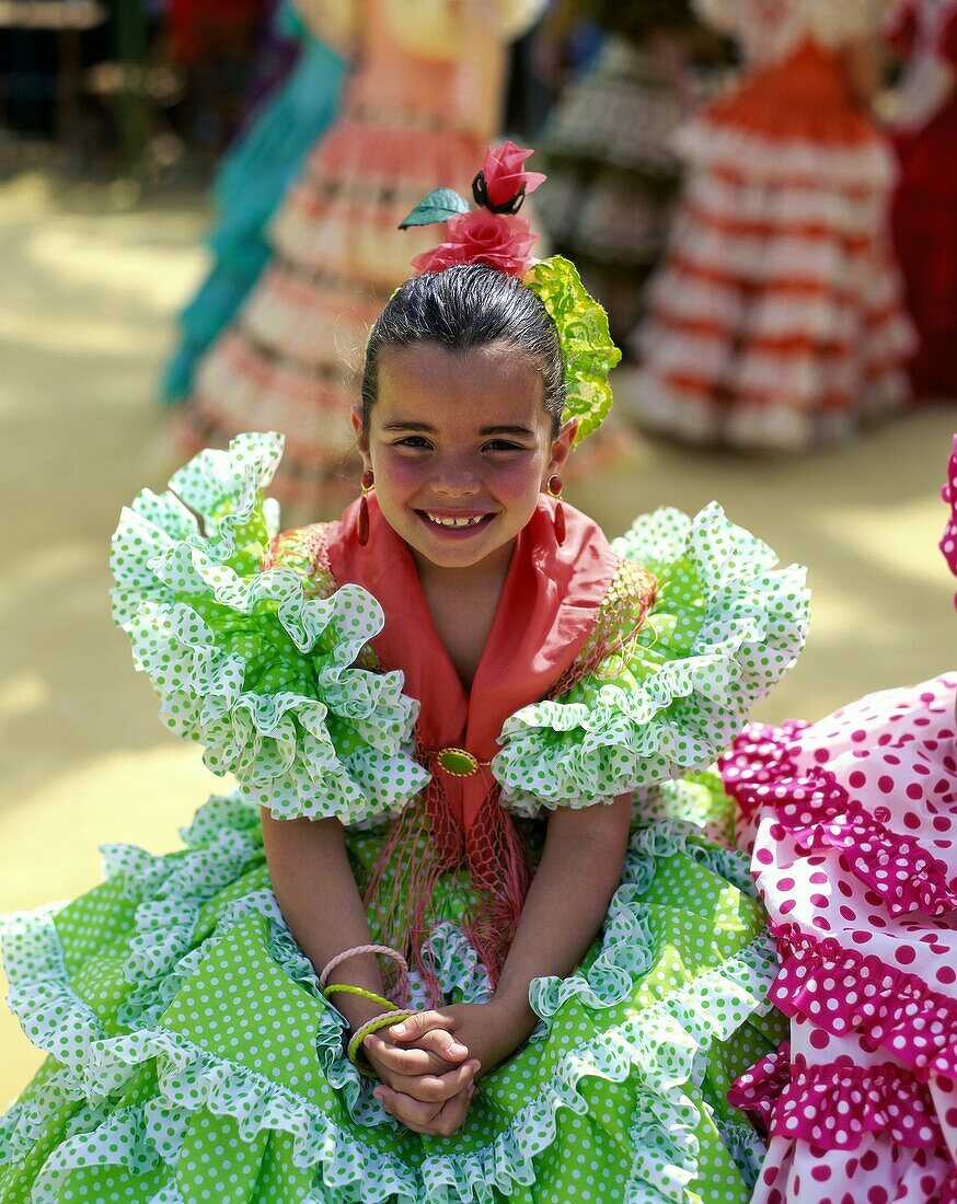 dress, Europe, european, fair, festival, girl, Sevi. Dress, Europe, European, Fair, Festival, Girl, Holiday, Landmark, People, Seville, Spain, Europe, Spanish, Tourism, Travel, Vaca