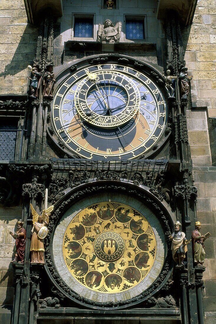 astronomical, clock, Czech, dial, figures, hall, me. Astronomical, Clock, Czech, Dial, Figures, Hall, Holiday, Landmark, Metal, Old, Parts, Prague, Republic, Sculpture, Statue, Time