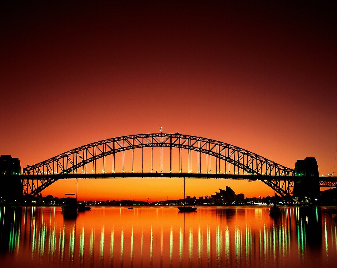 Australia, awe, bridge, harbor, harbour, lights, re. Australia, Awe, Bridge, Harbor, Harbour, Holiday, Landmark, Lights, Reflect, Reflecting, Reflection, Silhouette, Skyline, Span