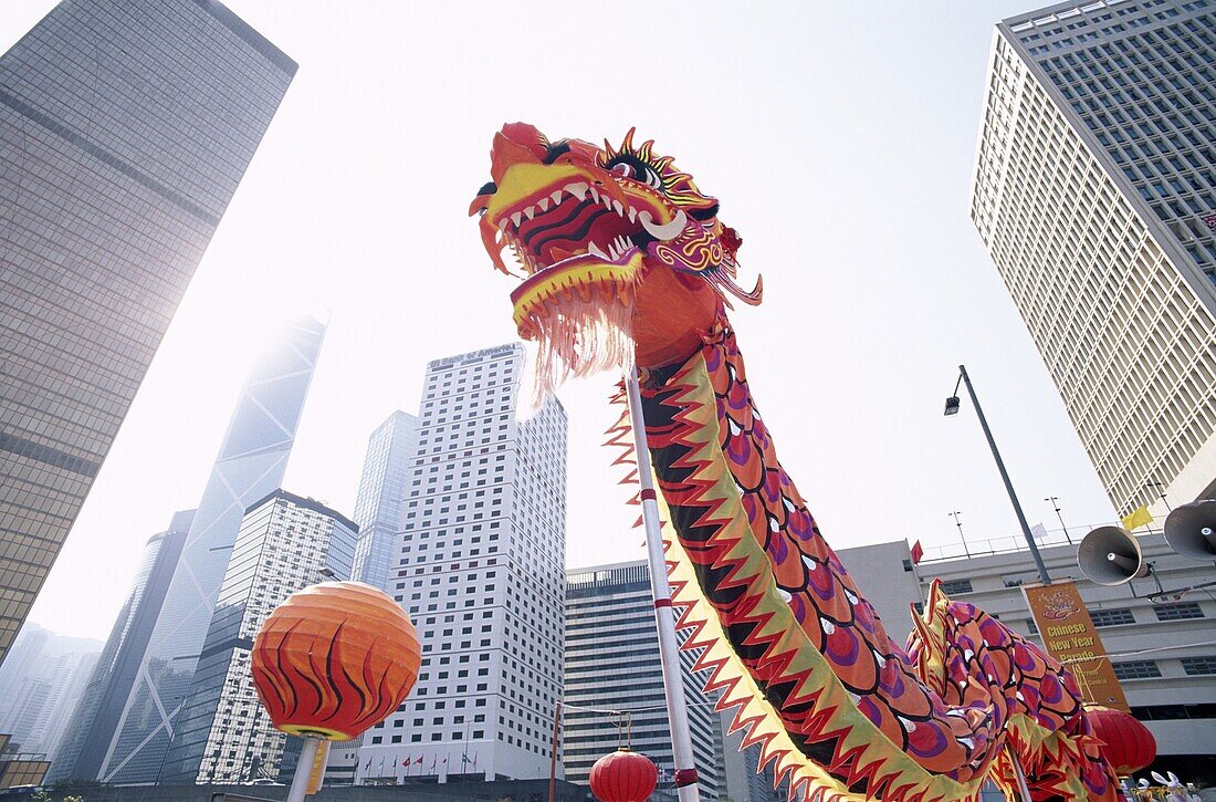 China, Asia, Chinese New Year, Dragon Dance, Hong K. Asia, China, Chinese new year, Dragon dance, Holiday, Hong kong, Hongkong, Landmark, Tourism, Travel, Vacation