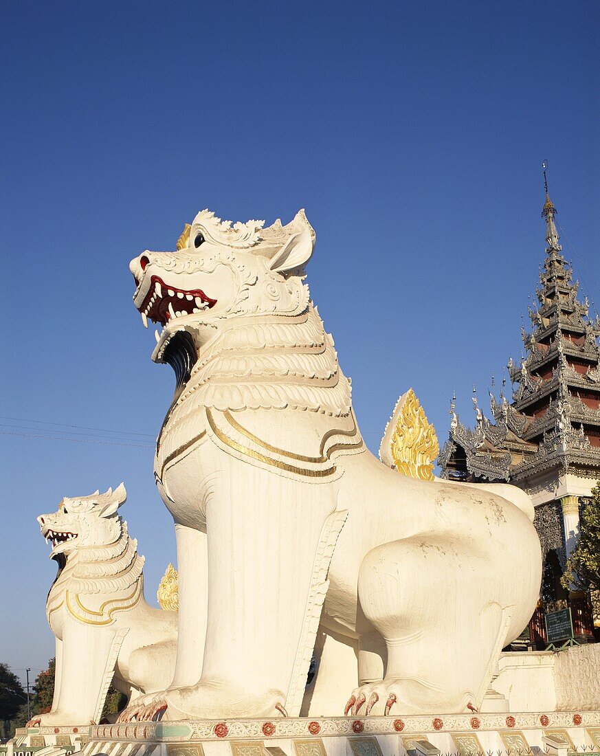 Burma, Entrance, Lion Statues, Mandalay, Mandalay H. Burma, Asia, Entrance, Holiday, Landmark, Lion, Mandalay, Mandalay hill, Myanmar, Statues, Tourism, Travel, Vacation