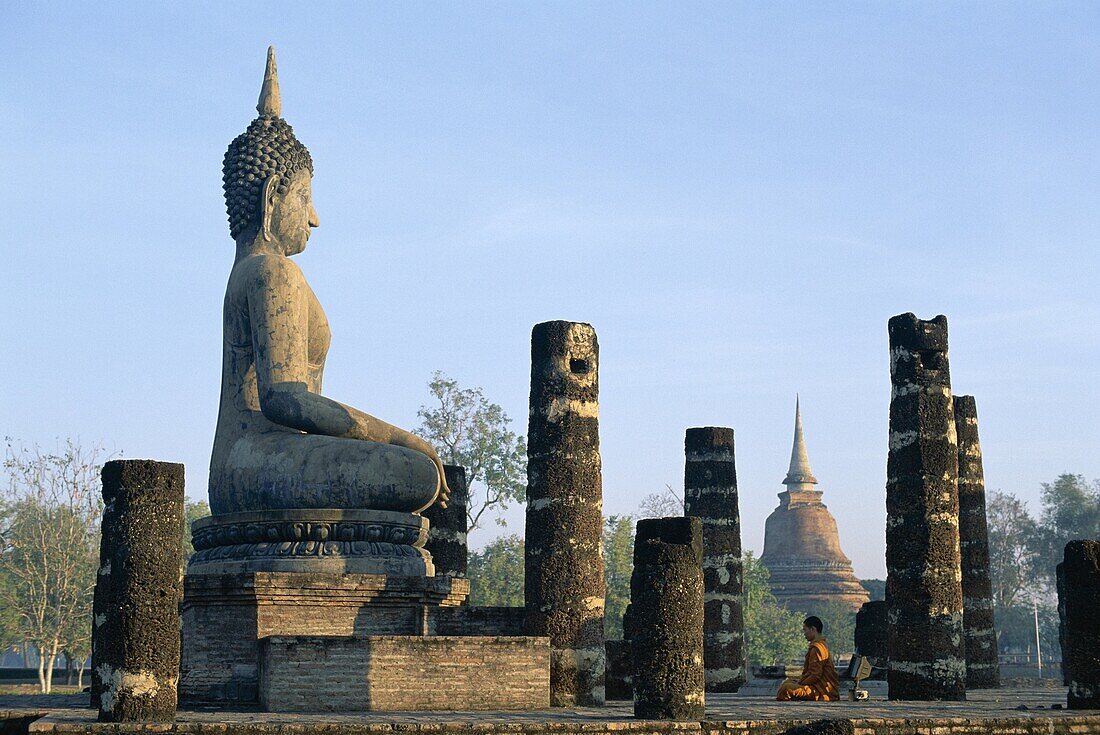 Seated Buddha, Sukhothai, Thailand, Asia, UNESCO Wo. Asia, Buddha, Heritage, Holiday, Landmark, Seated, Sukhothai, Thailand, Tourism, Travel, Unesco, Vacation, Wat mahathat, World