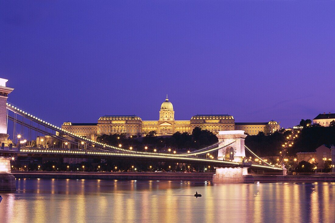 Buda, Budapest, Danube River, Hungary, Night View, . Bridge, Buda, Budapest, Chain, Danube river, Holiday, Hungary, Europe, Landmark, Night, Royal palace, Szechenyi, Tourism, Travel
