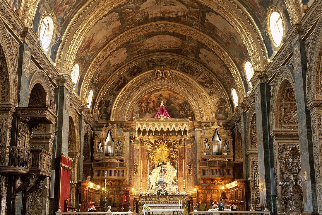 Interior of Cathedral, Malta, St.Johns Cathedral, U. Cathedral, Heritage, Holiday, Interior, Johns, Landmark, Malta, Tourism, Travel, Unesco, Vacation, Valetta, World