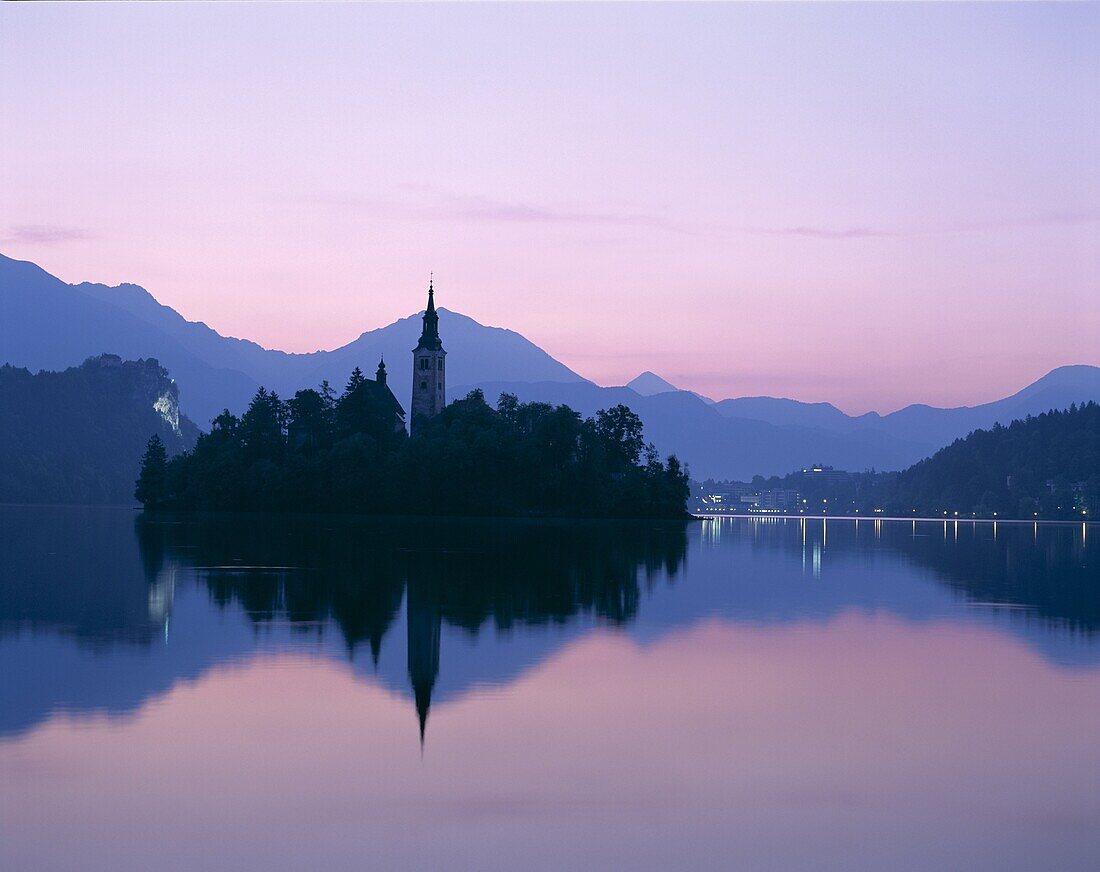 Bled, Dawn, Gorenjska Region, Lake Bled, Slovenia, . Bled, Dawn, Gorenjska, Holiday, Lake bled, Landmark, Region, Slovenia, Europe, Tourism, Travel, Vacation