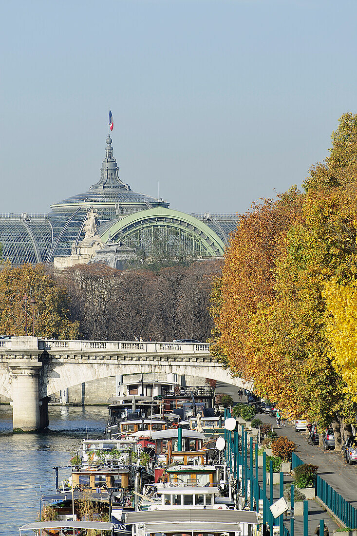 France, Ile-de-France, Paris, 1st, Bank of the Seine, River, Barges