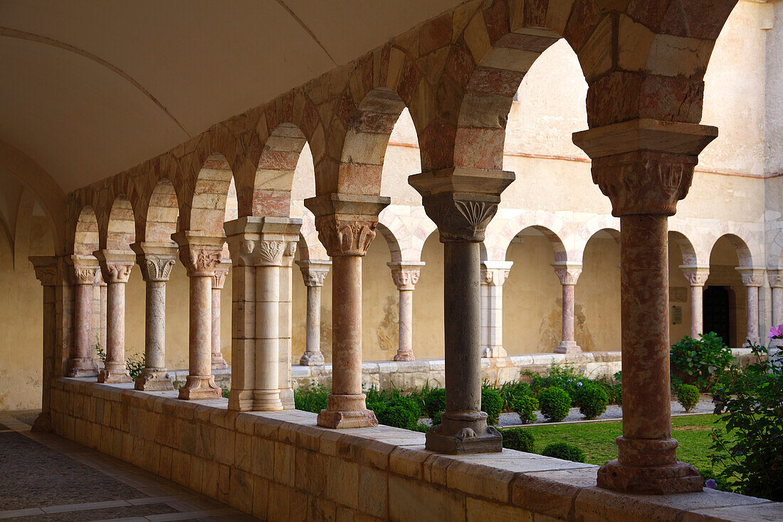 France, Languedoc Roussillon, Pyrenees Orientales (66), Saint Genis des Fontaines abbey (11th century), the cloister