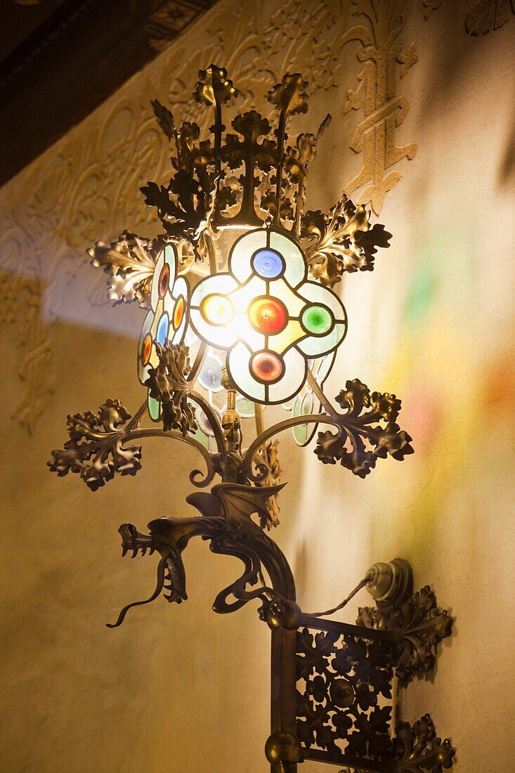 Spain, Barcelona, Casa Amatller, Interior Wall Light