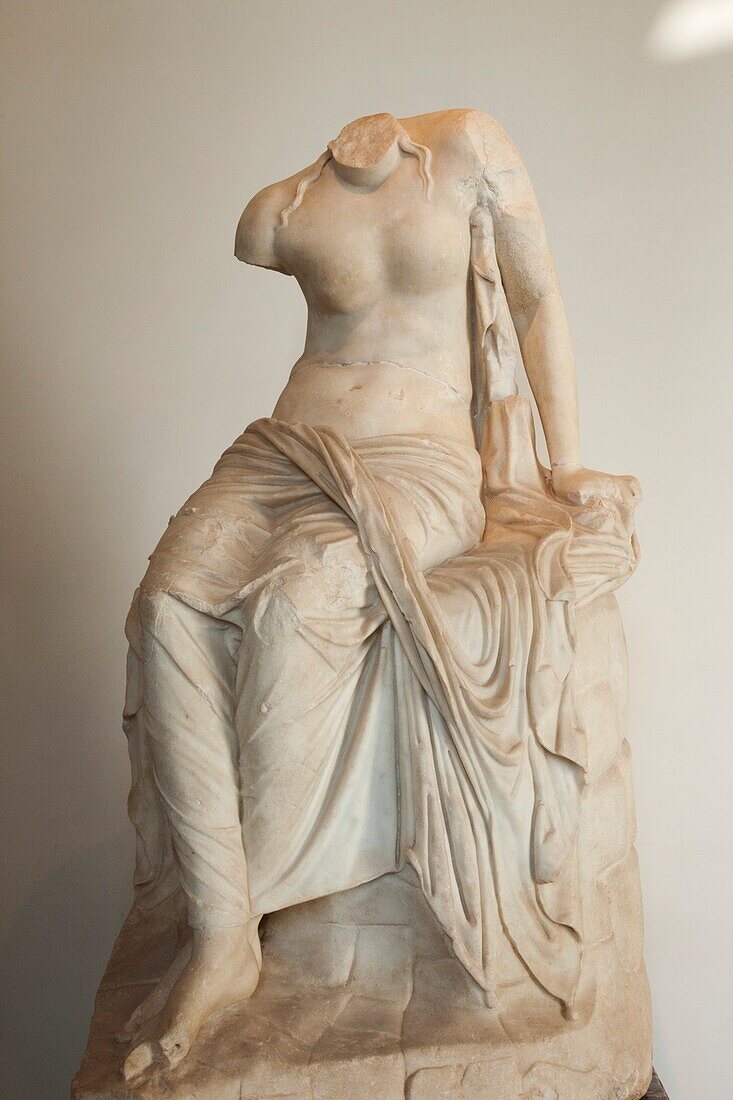 Italy, Rome, The Palatine, Palatine Museum, Marble Statue of a Nymph