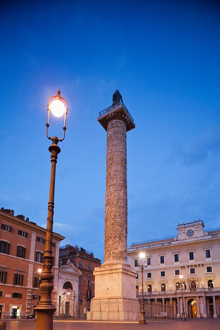 Italy, Rome, Piazza Colonna, Column of Marcus Aurelius