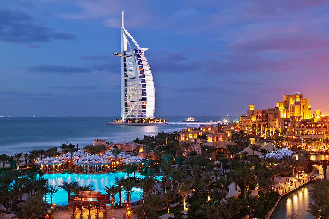 Burj al Arab Hotel and Madinat Jumeirah Resort, Dubai, United Arab Emirates