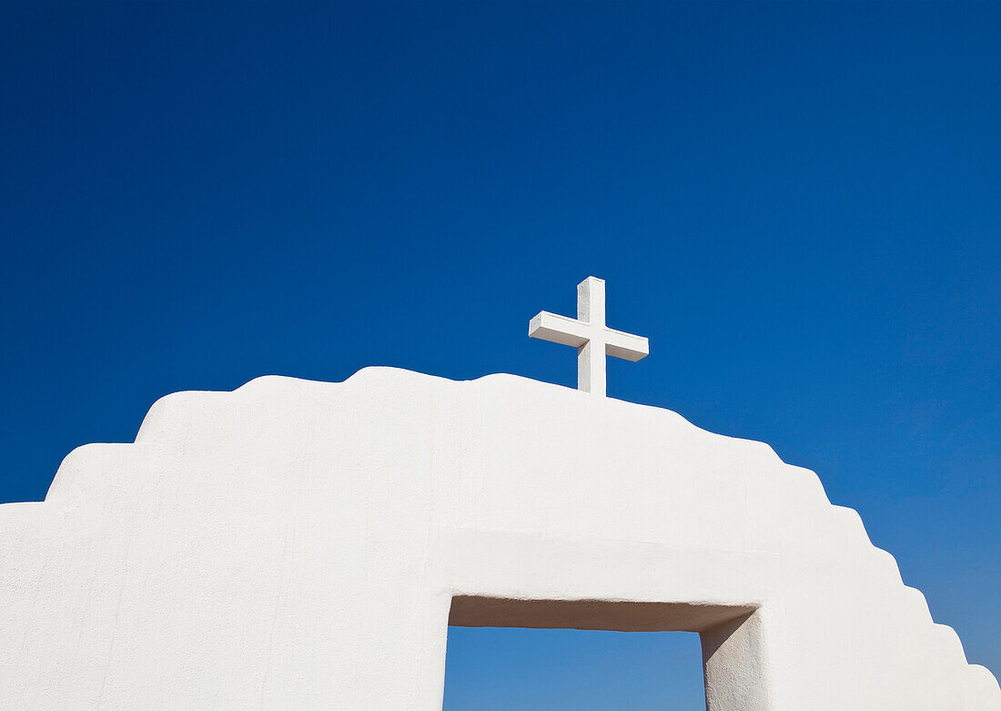 Cross On An Archway, Taos, New Mexico, USA