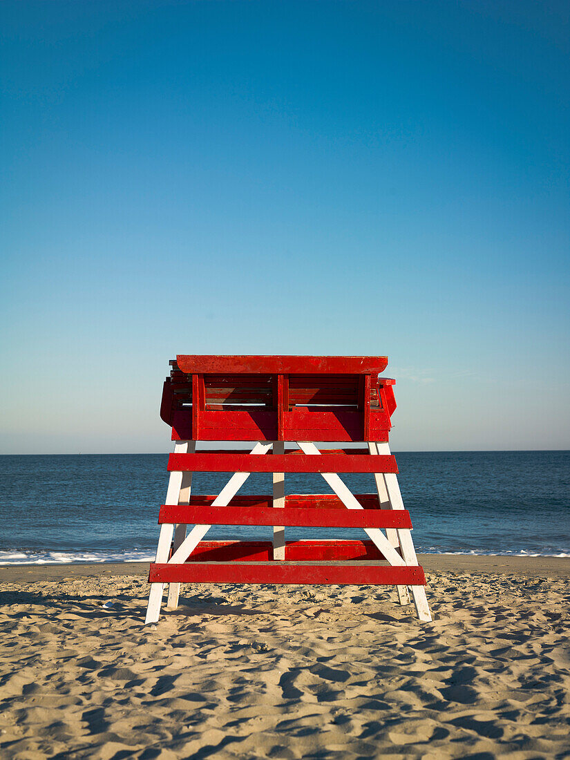 Empty Lifeguard Tower, Cape May, New Jersey, USA