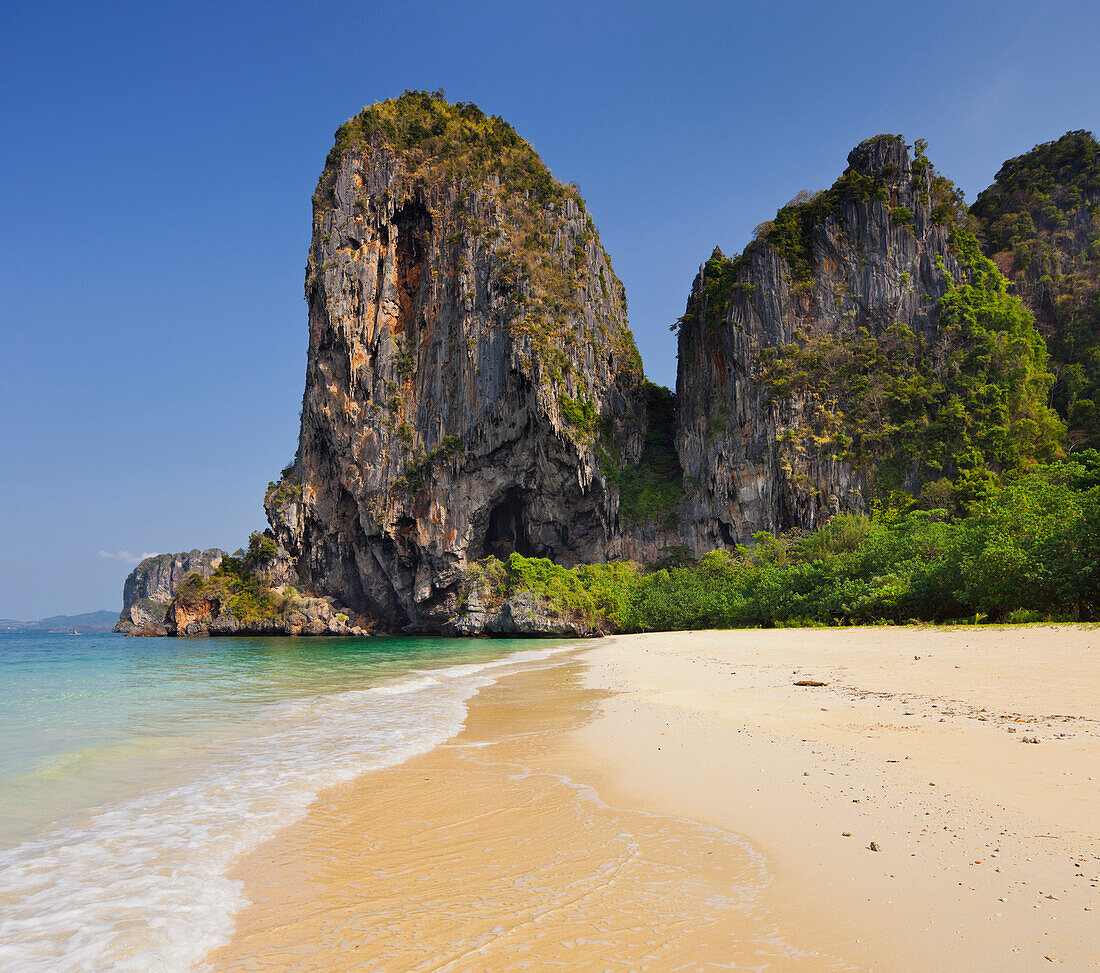 Rocks of the Phra Nang Beach, Ao Nang, Krabi, Thailand