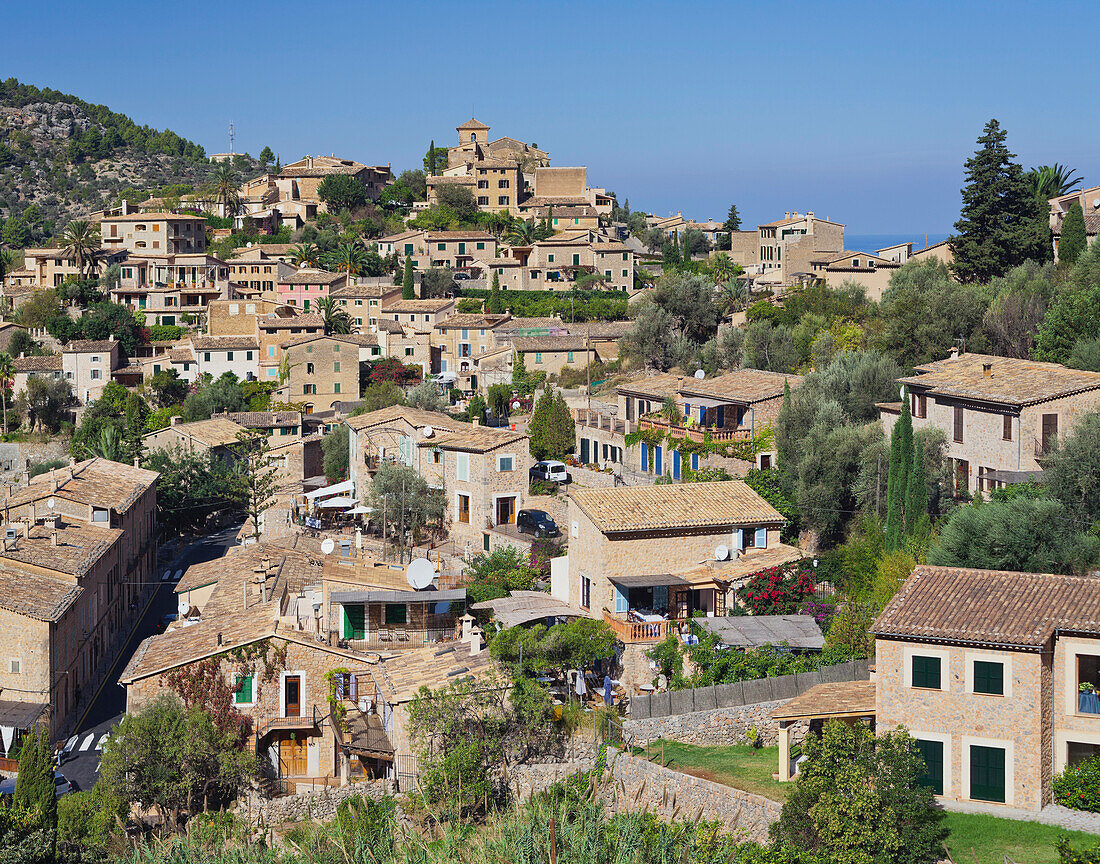 Stadtansicht von Deià, Mallorca, Spanien