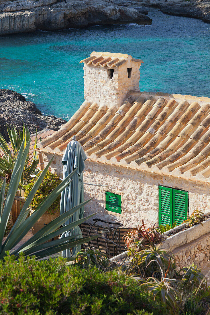 Stone house at Cala S Almunia, Santanyi, Majorca, Spain