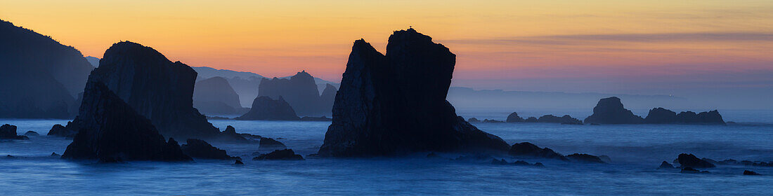 Coast scenery near Santa Marina, Asturias, Green Spain, Spain