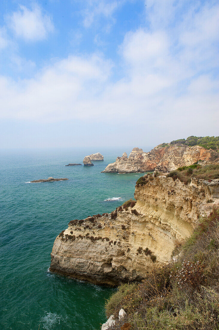 Cliffs at the Praia do Vau next to Praia da Rocha, Algarve, Portugal, Europe