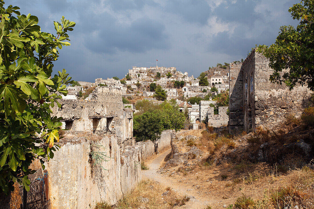 Geisterstadt Kayaköy, Levissi, lykische Küste, Mittelmeer, Türkei