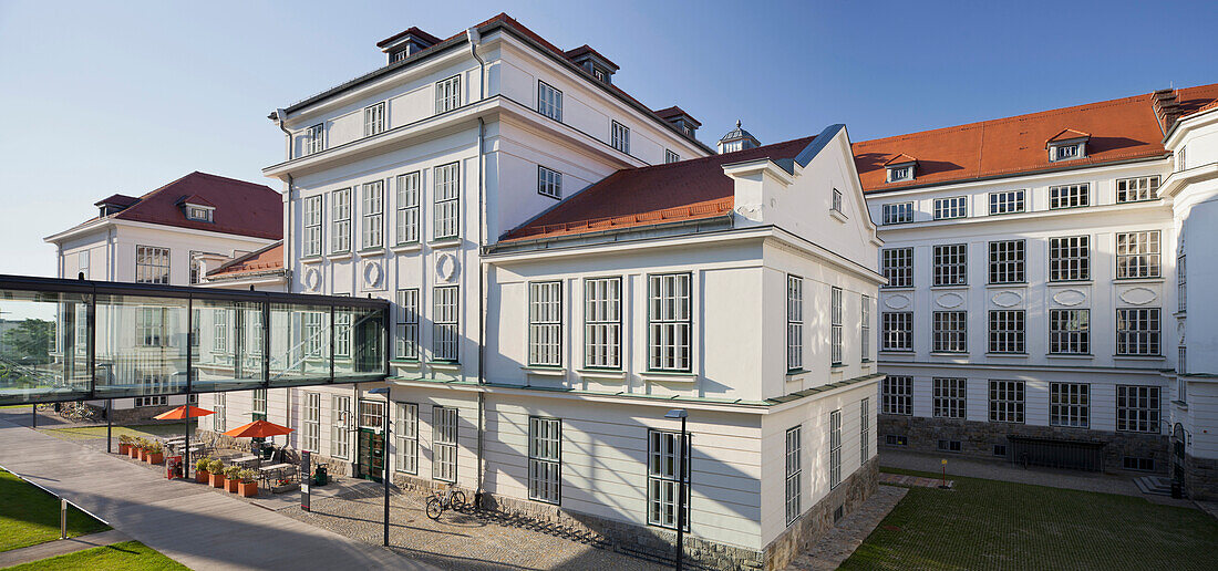 Campus of the university of Krems in the sunlight, Krems, Lower Austria, Austria, Europe