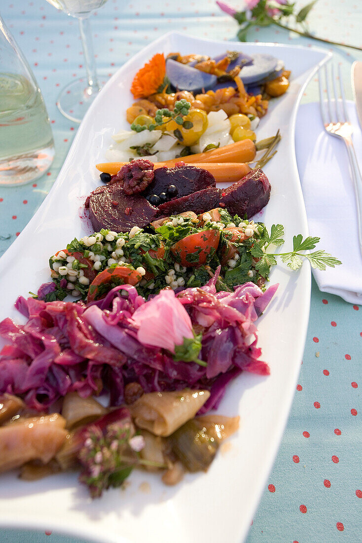 Vegetable startes from the Riesby Krog, Rieseby, Schlei, Schleswig-Holstein, Germany, Europe