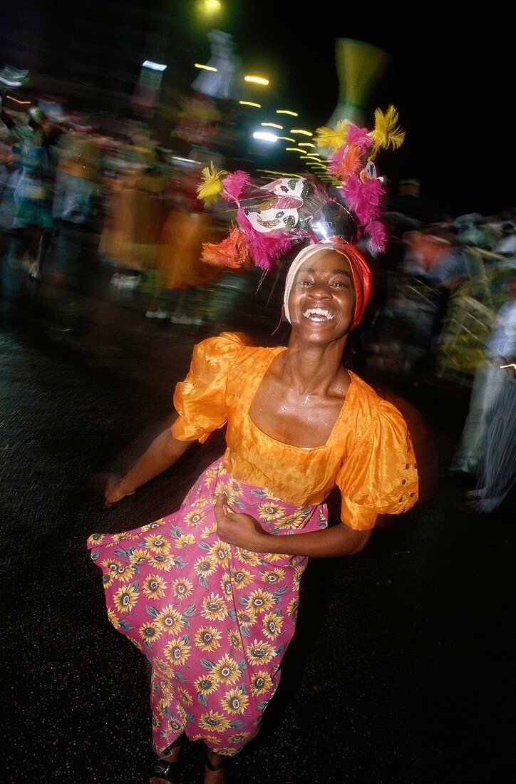 Havana, Cuba  Smiling Cuban girl during the annual summer carnival celebrations