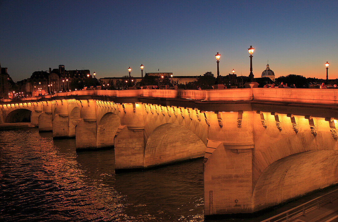 France, Paris, Pont Neuf bridge, Seine River