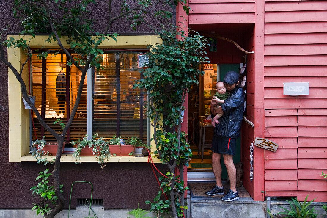 The quiet street along the Meguro River has many trendy boutiques and funky shops as well, located in the Nakameguro district of Tokyo, Japan.