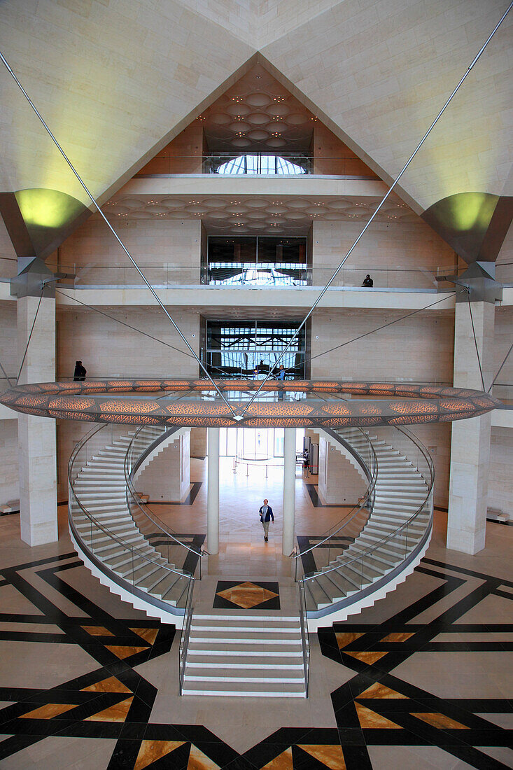 Qatar, Doha, Museum of Islamic Art, interior, I.M. Pei, architect