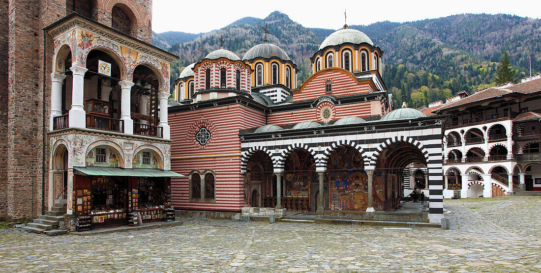 Bulgaria, Rila Monastery, Hrelio Tower, Nativity Church