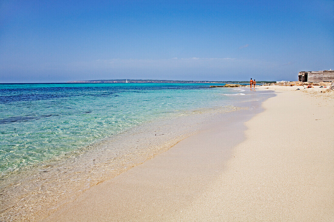 Beach of Es Mitgorn, Formentera, Balearic Islands, Spain