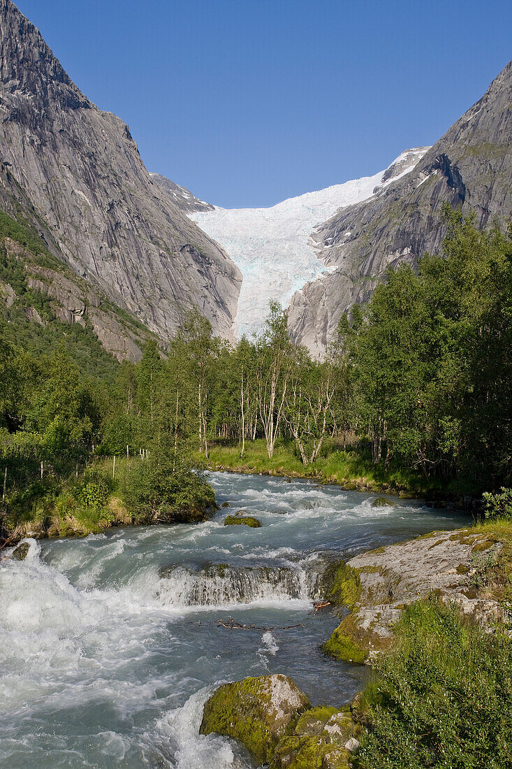 Norway-June 2009 Sogn Fjordanen District Brikdal Glacier