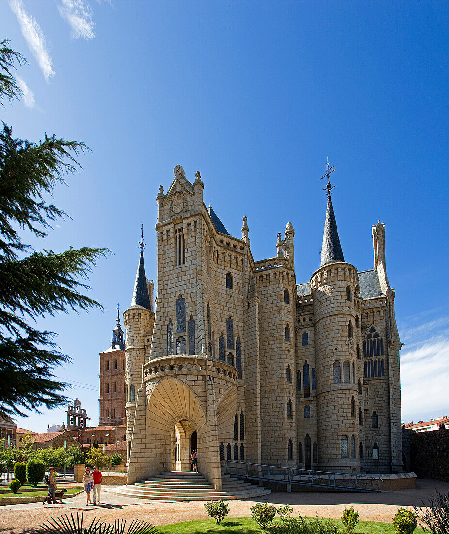 Spain-September 2009 Castilla and Leon Region Astorga City Episcopal Palace Gaudi Architect