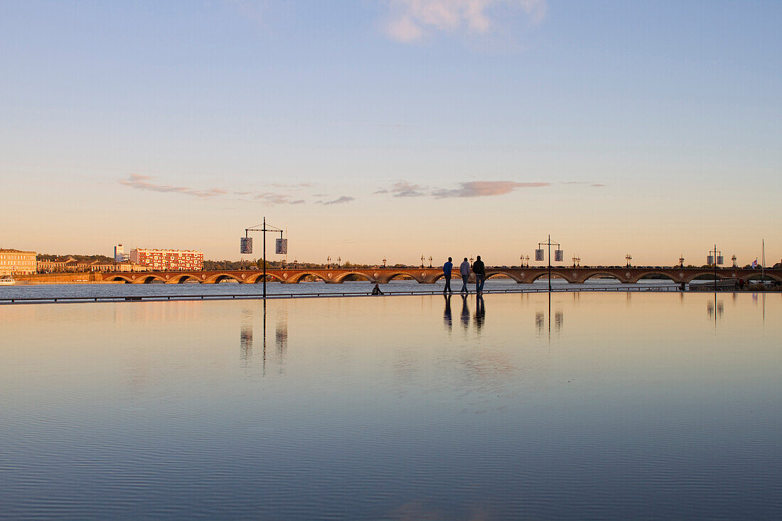 France, Bordeaux, 33, le Miroir d'eau, Fontainier: Jean-Max Llorca.