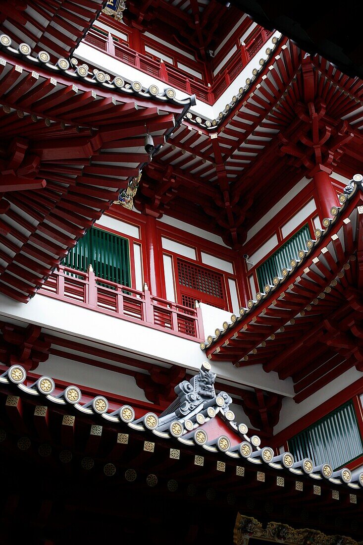 Buddha's tooth relic temple. Singapore. (Singapour, Singapour)
