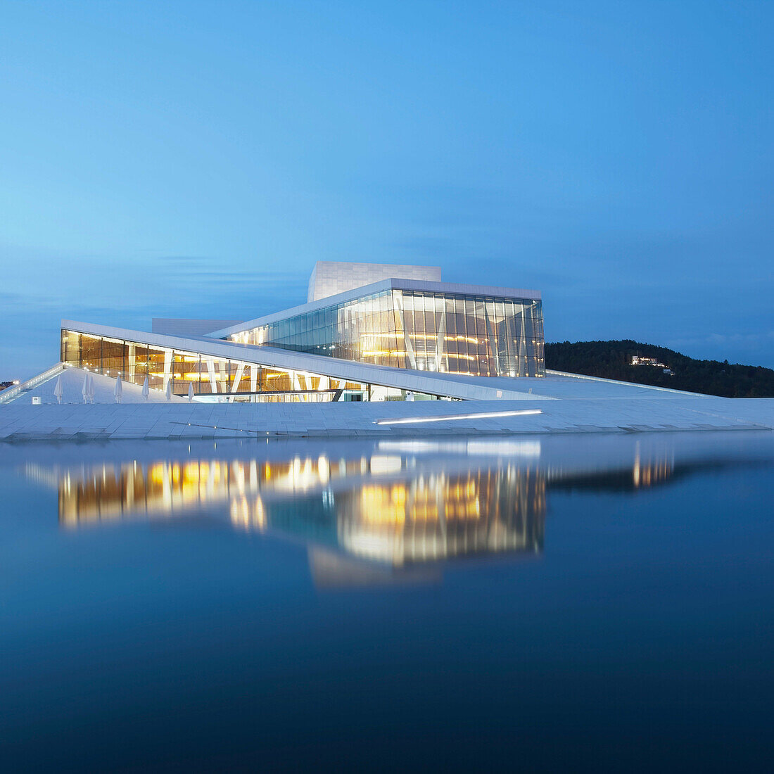 Oslo Opera House. The Oslo Opera House is situated at the head of Oslo Fjord in the city center. The building was designed by architects Snohetta and opened in 2008.