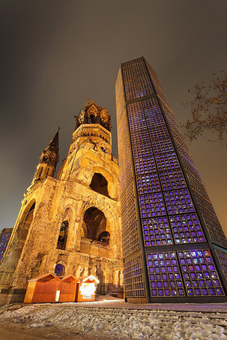 Kaiser Wilhelm Memorial Church. The Kaiser Wilhelm Memorial Church, or Kaiser_Wilhelm_Gedv§chtniskirche, in Berlin was damaged heavily in the Second World War and the damaged spire remains with a modern church built on the same site