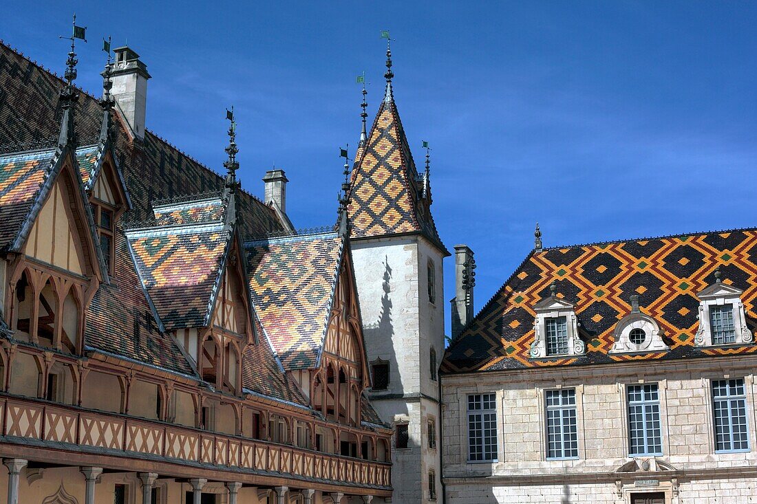 Hospices de Beaune Hôtel-Dieu de Beaune, Beaune, Cote d´Or department, Burgundy, France