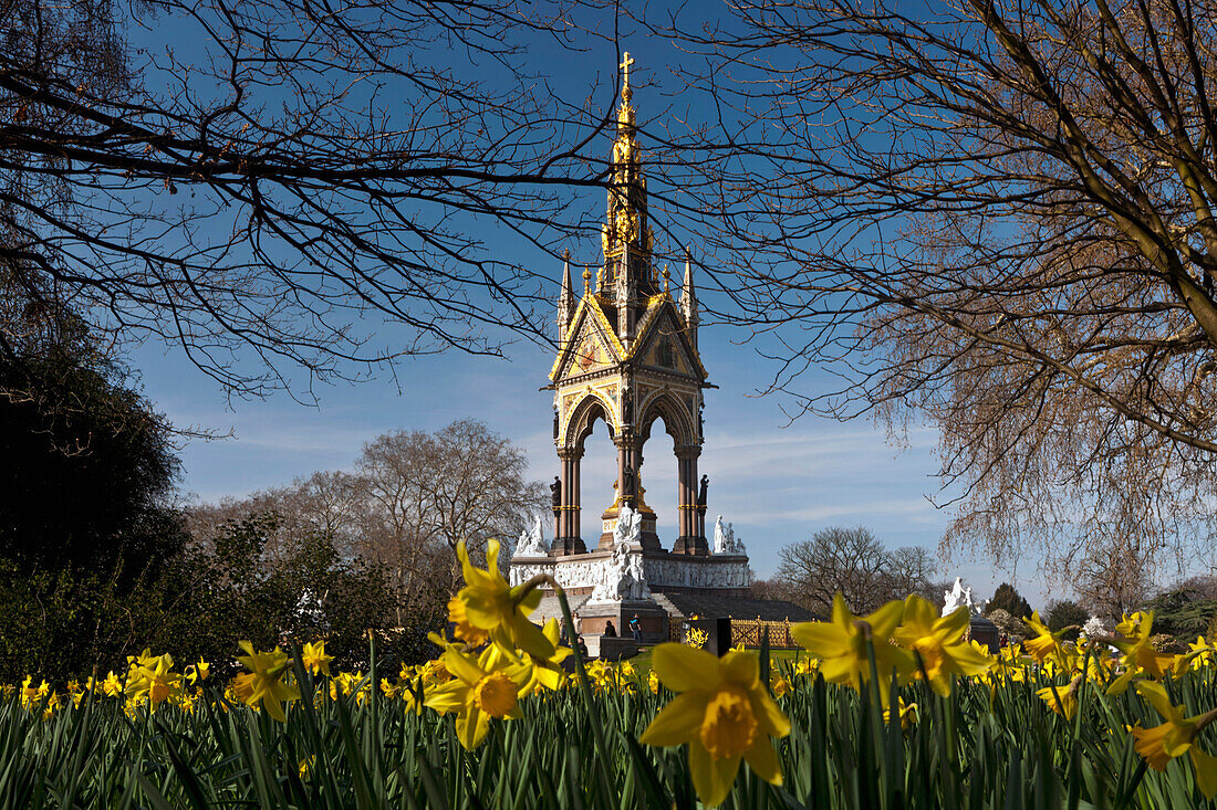 The Albert Memorial, Hyde Park, London, England, Great Britain