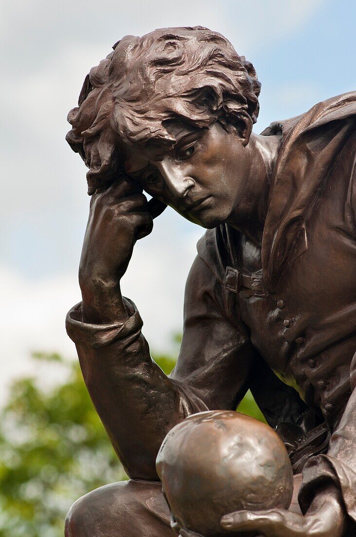 Hamlet Statue Stratford upon Avon, Warwickshire, UK
