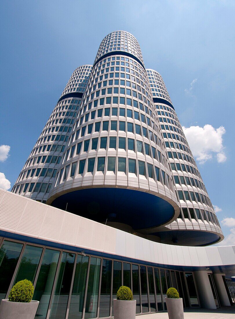 Modern corporate building BMW Headquarters in Munich, Germany