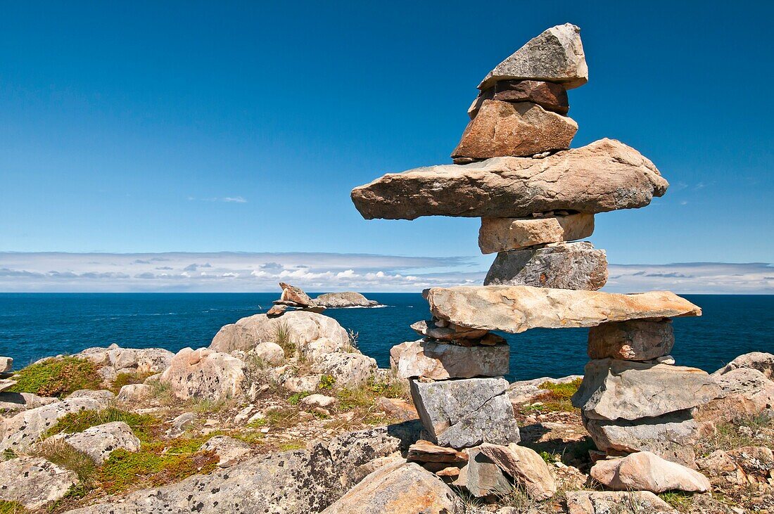 Inukshuk/Inunnguaq, Cape Bonavista, Bonavista Peninsula, Newfoundland, Canada