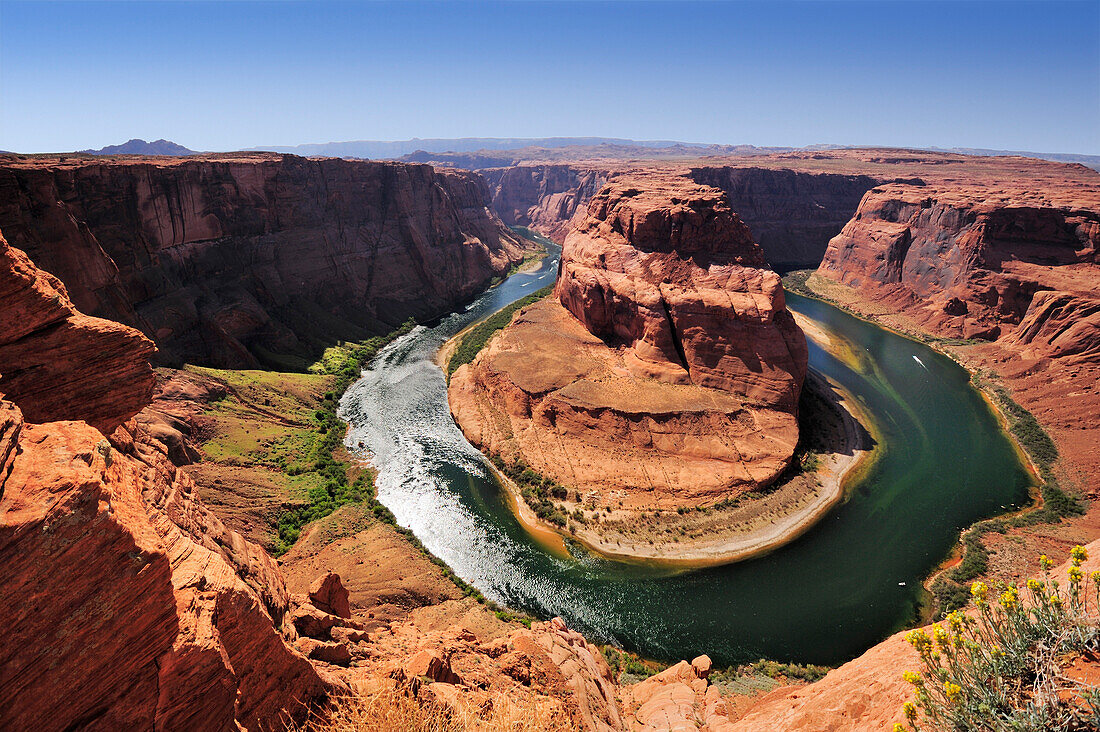 Horseshoe Bend with view of Colorado River, Horseshoe Bend, Page, Arizona, Southwest, USA, America