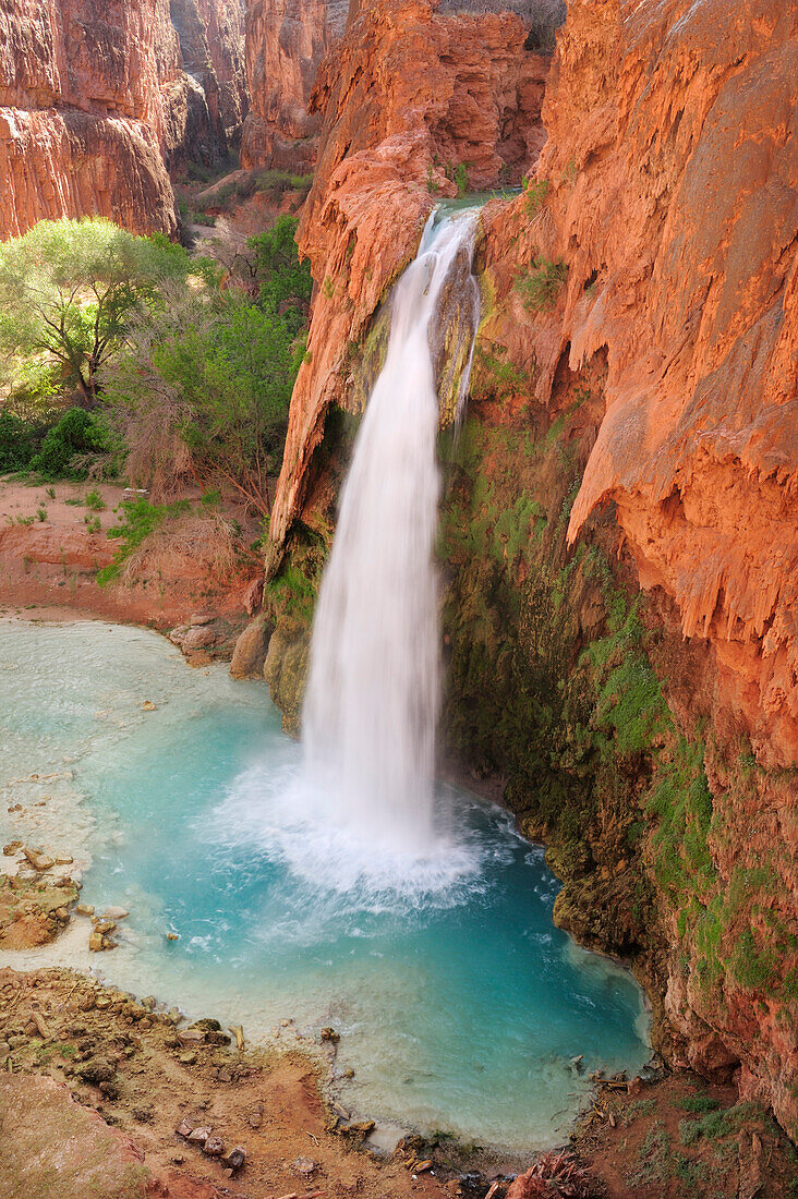 Wasserfall Havasu Fall, Havasu, Supai, Grand Canyon, Grand Canyon Nationalpark, UNESCO Weltnaturerbe Grand Canyon, Arizona, Südwesten, USA, Amerika