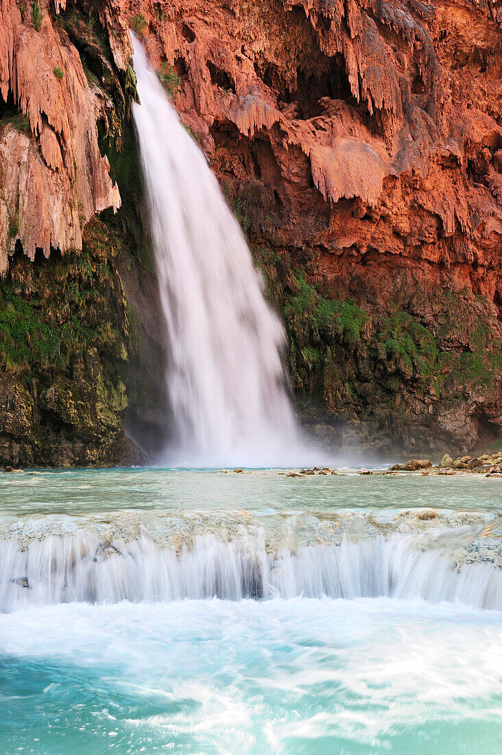 Waterfall Havasu Fall, Havasu, Supai, Grand Canyon, Grand Canyon National Park, UNESCO World Heritage Site Grand Canyon, Arizona, Southwest, USA, America