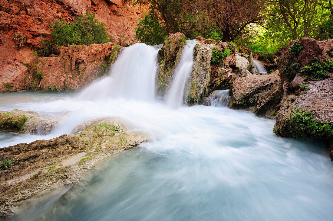 Waterfall, Havasu, Supai, Grand Canyon, Grand Canyon National Park, UNESCO World Heritage Site Grand Canyon, Arizona, Southwest, USA, America