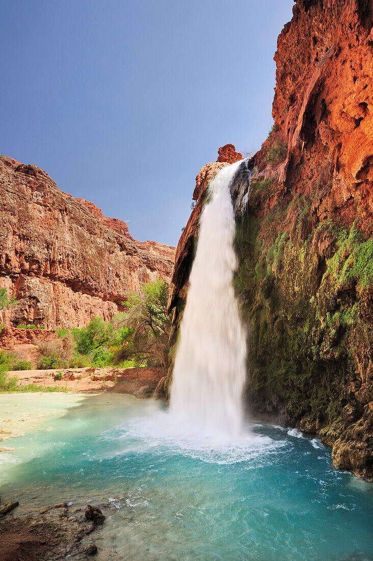 Waterfall Havasu Fall, Havasu, Supai, Grand Canyon, Grand Canyon National Park, UNESCO World Heritage Site Grand Canyon, Arizona, Southwest, USA, America