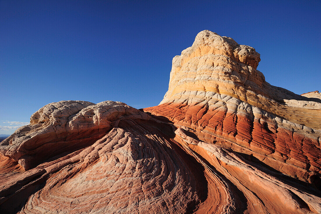 Colourful spire of sandstone, Paria Canyon, Vermilion Cliffs National Monument, Arizona, Southwest, USA, America