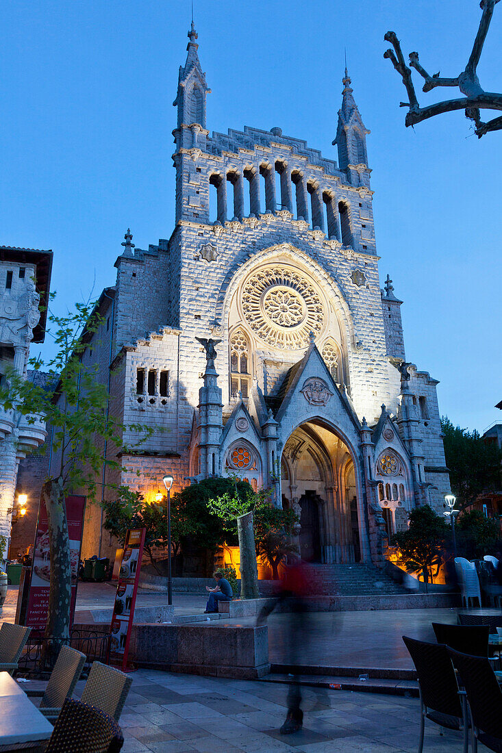 Church Sant Bartomeu, Soller, Serra de Tramuntana, UNESCO World Nature Site, Mallorca, Spain