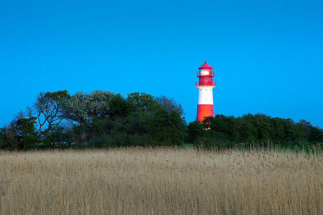 Leuchtturm Falshöft am Abend, Pommerby, Ostsee, Schleswig-Holstein, Deutschland, Europa